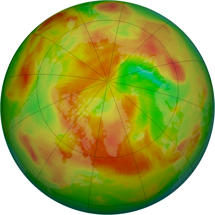 Arctic ozone map for 12 May 1981